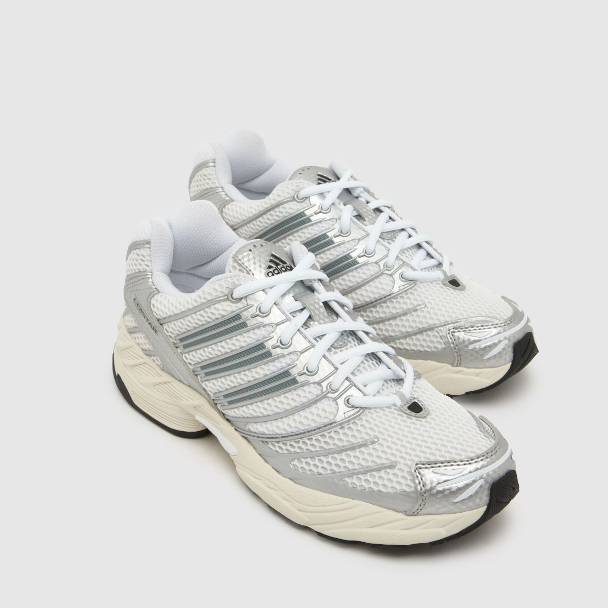 adidas Adistar Control 3 in White & Silver adidas Adistar Control 3 4