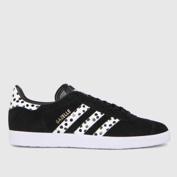 adidas gazelle womens black and white