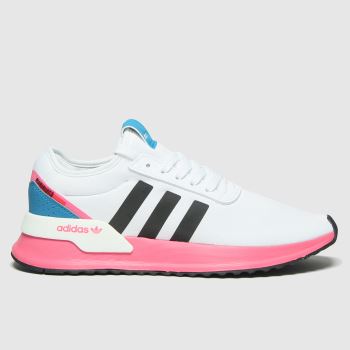 adidas white & pink u path trainers adidas white & pink u path trainers