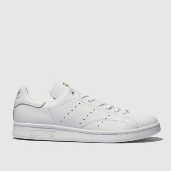 adidas white & blue stan smith trainers adidas white & blue stan smith trainers