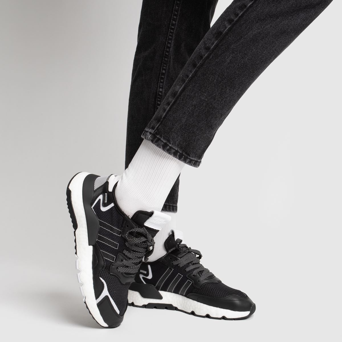 Men's shoes adidas Nite Jogger Core Black/ Core Black/ Ftw White