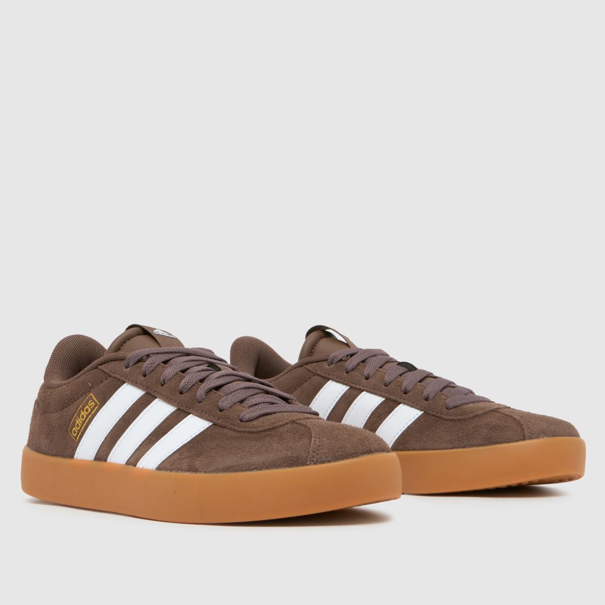 Womens Brown adidas VL Court Trainers schuh