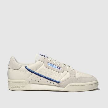 adidas white & pl blue continental 80 trainers adidas white & pl blue continental 80 trainers