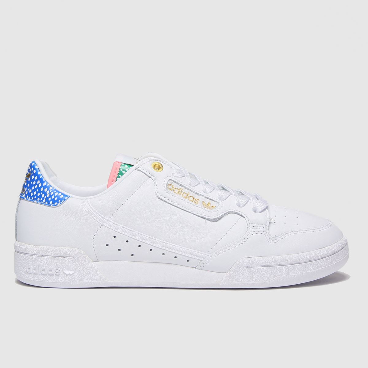 Womens White & Blue adidas Continental 80 Trainers | schuh