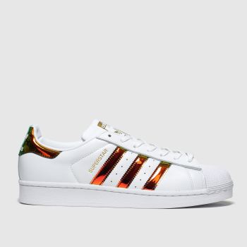 adidas white & gold superstar trainers adidas white & gold superstar trainers