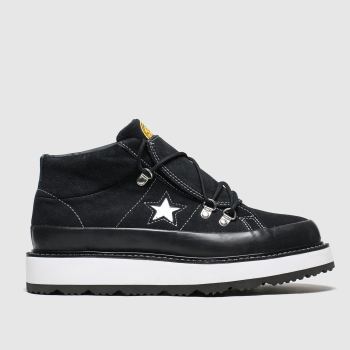 converse black & white one star boot trainers converse black & white one star boot trainers