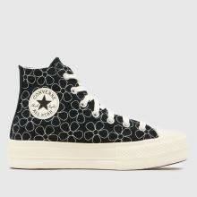 Converse All Star Lift Hi in White & Black Converse All Star Lift Hi,1 of 4