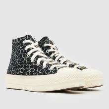 Converse All Star Lift Hi in White & Black Converse All Star Lift Hi,2 of 4