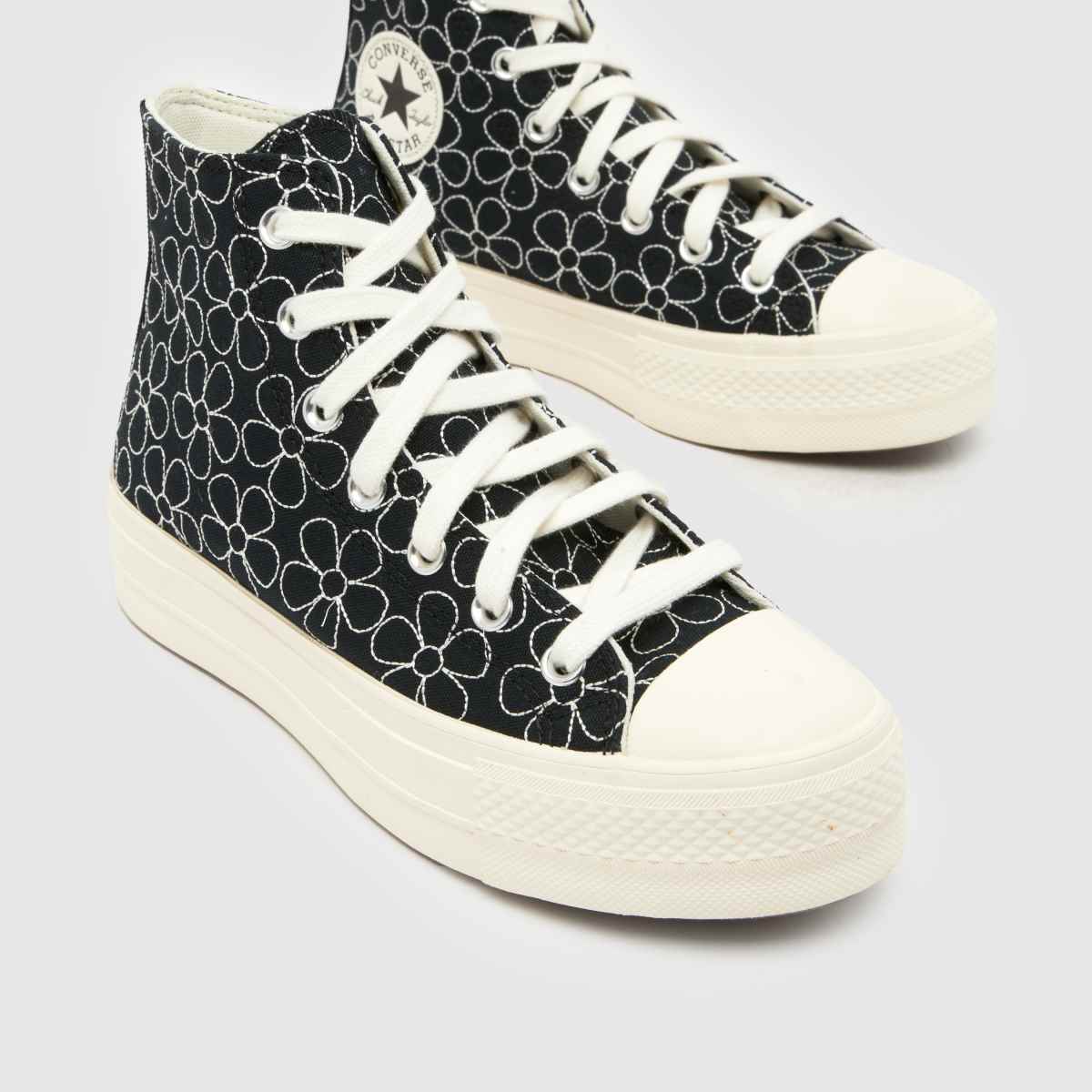 Converse All Star Lift Hi in White & Black Converse All Star Lift Hi 4