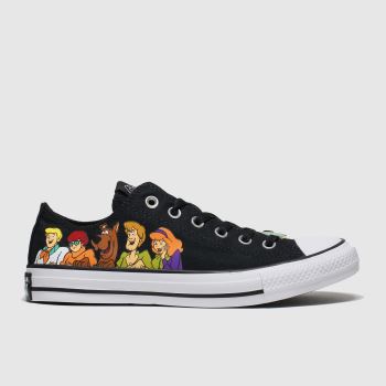 black all star peached canvas ox trainers