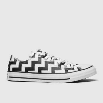 converse white & black all star glam dunk ox trainers converse white & black all star glam dunk ox trainers
