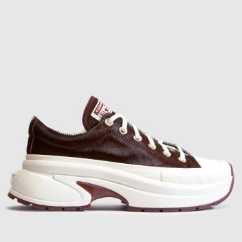 Converse White & Burgundy Run Star Crush Womens Trainers