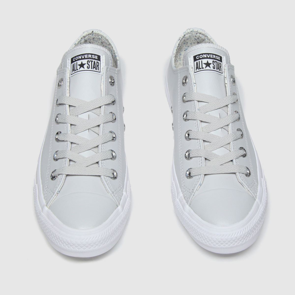 white & gold ox precious metal trainers