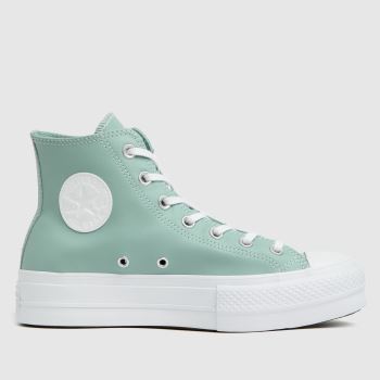 Converse light green lift hi shine trainers Converse light green lift hi shine trainers