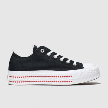 converse black & red lift love fearlessly trainers converse black & red lift love fearlessly trainers