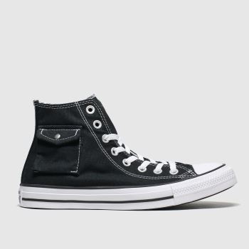 converse black & white hi pocket trainers converse black & white hi pocket trainers