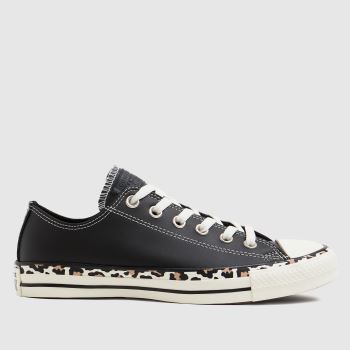 Converse black archive edged leopard ox trainers Converse black archive edged leopard ox trainers