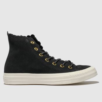 converse black all star hi frilly thrills trainers converse black all star hi frilly thrills trainers