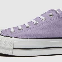 womens lilac converse ox lift platform trainers | schuh