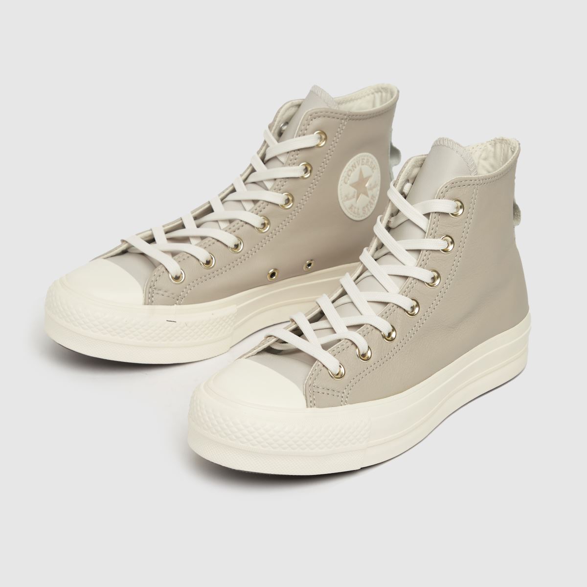 Womens Beige Converse Ctas Lift Hi Trainers | schuh