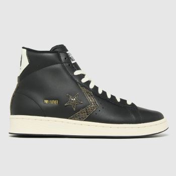 Converse black pro leather snake hi trainers Converse black pro leather snake hi trainers