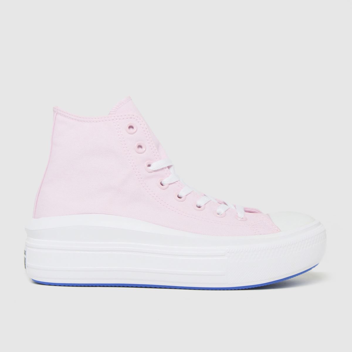 Womens Pale Pink Converse All Star Metals Move Hi Trainers | schuh