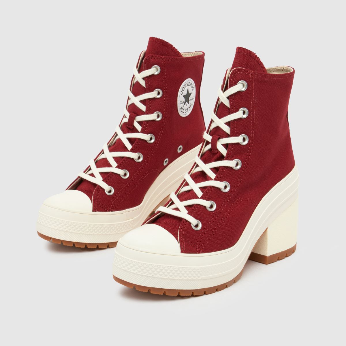 Womens Red Converse Chuck 70 De Luxe Heel Trainers schuh