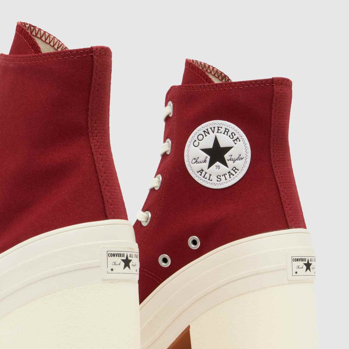 Womens Red Converse Chuck 70 De Luxe Heel Trainers schuh