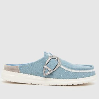 HEYDUDE Pale Blue Multi Wendy Slip Womens Trainers