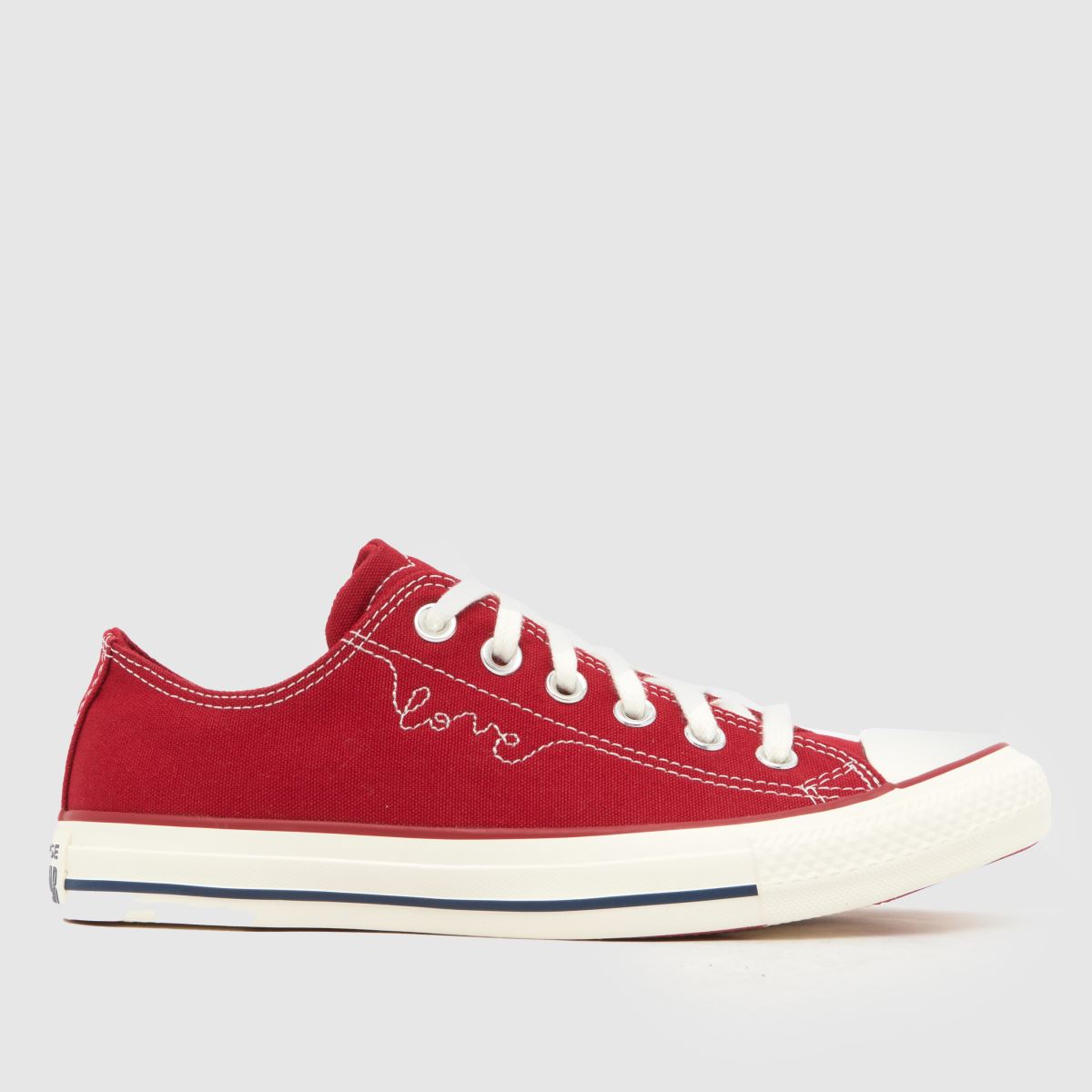 Converse Chucks In Love All Star Ox Trainers in Red