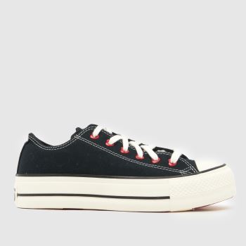 Converse Black Multi Chucks in Love All Star Ox Womens Trainers