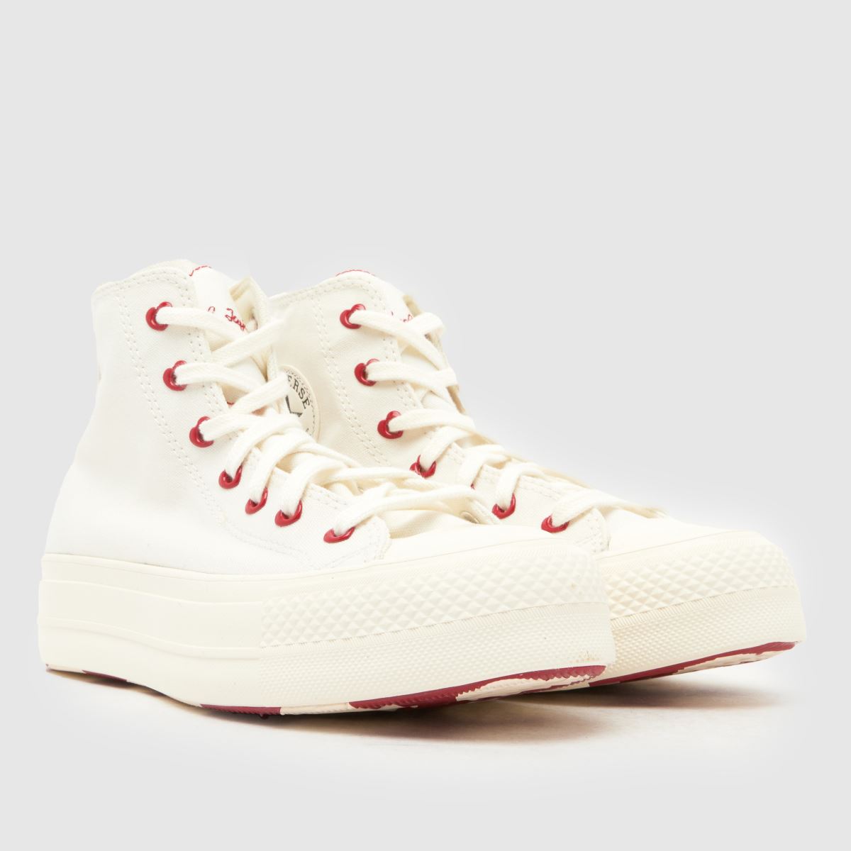 Converse Chucks in Love All Star Lift in White & Red Converse Chucks in Love All Star Lift 3