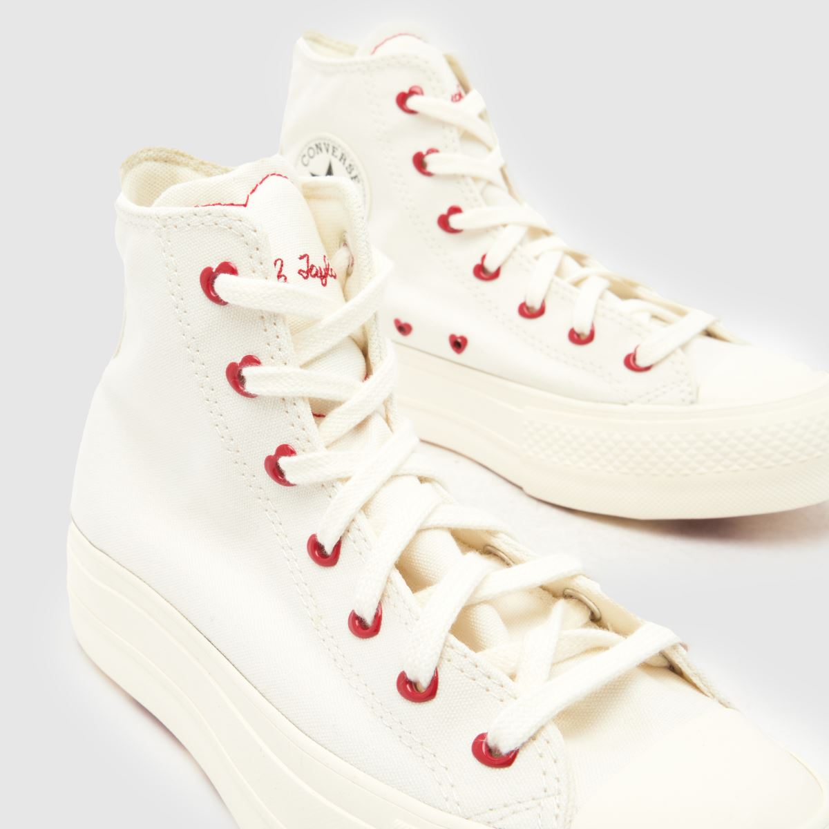 Converse Chucks in Love All Star Lift in White & Red Converse Chucks in Love All Star Lift 4