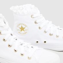 Converse All Star Hi Ruffles in White Converse All Star Hi Ruffles,3 of 4