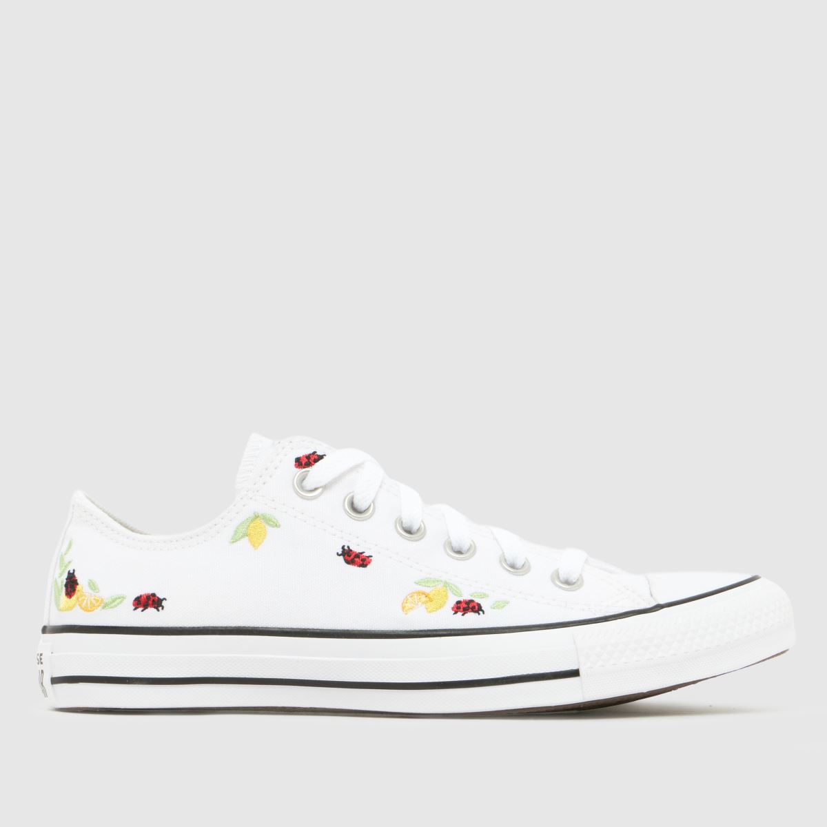 Converse All Star Lo Lemons Trainers in White & Yellow