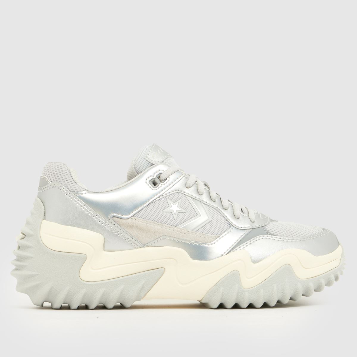 Converse Wave Motion Trainers in White & Silver