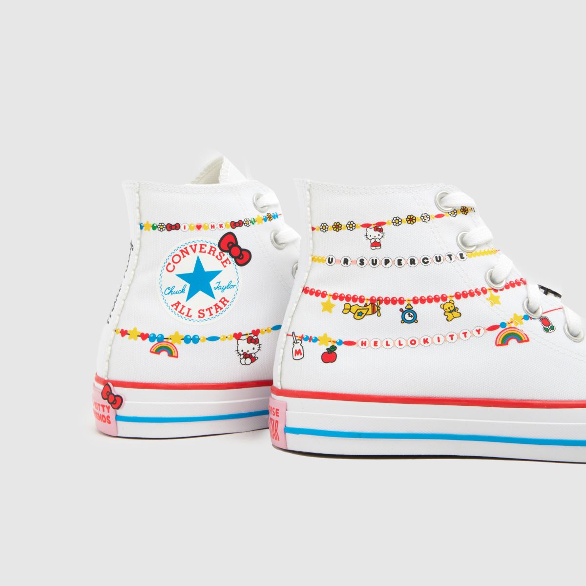 Converse All Star Hi Hello Kitty Charms in White Multi Converse All Star Hi Hello Kitty Charms 7