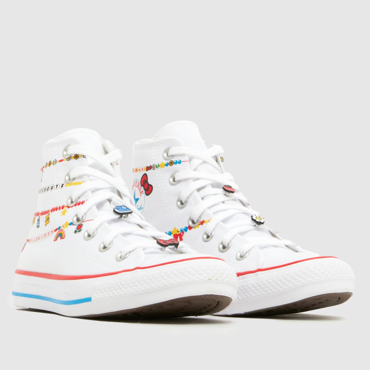 Converse All Star Hi Hello Kitty Charms in White Multi Converse All Star Hi Hello Kitty Charms 8