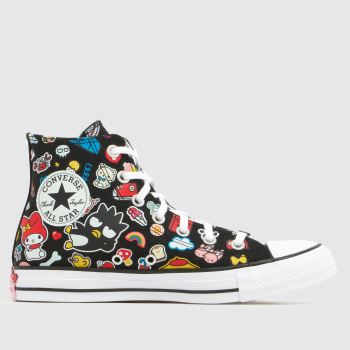 Converse Black Multi All Star Hi Hello Kitty Damen Sneaker