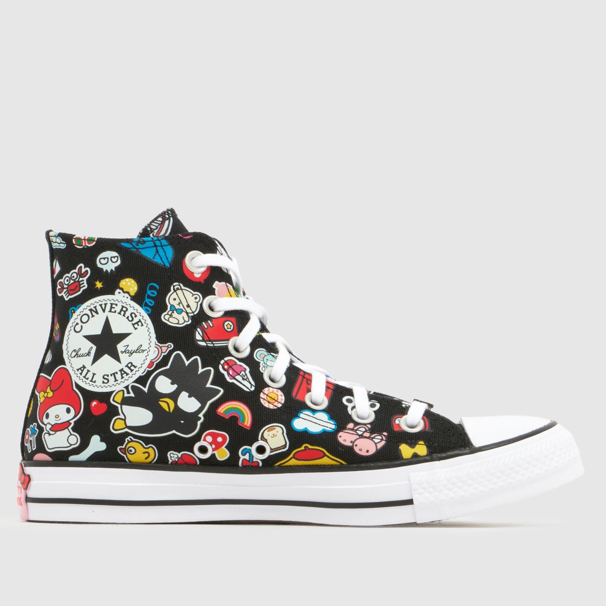 Converse All Star Hi Hello Kitty Trainers in Black Multi