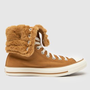 Converse Tan All Star Fold Over XHi Womens Trainers