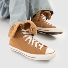 Converse All Star Fold Over XHi in Tan Converse All Star Fold Over XHi,2 of 4