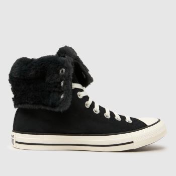 Converse Black All Star Fold Over XHi Womens Trainers
