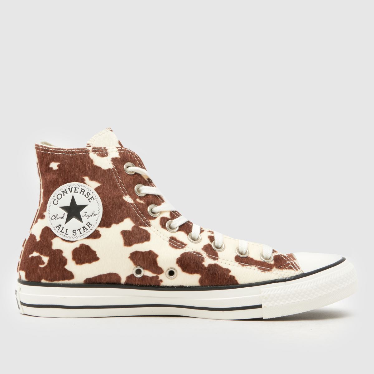 Converse All Star Hi Winterluxe Cow Trainers in Multi