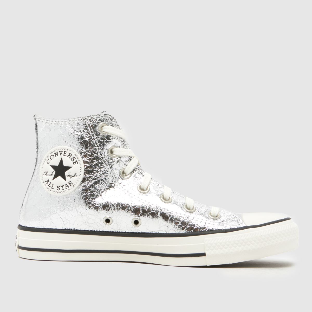 Converse All Star Hi Trainers in Silver