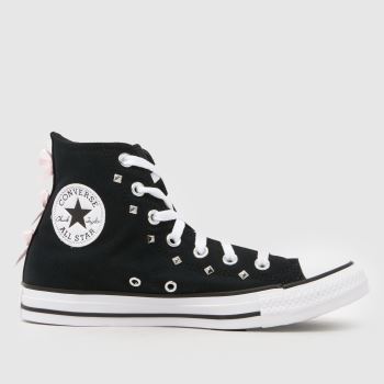 Converse Black & pink All Star Hi Womens Trainers