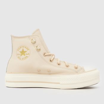 Converse Beige Multi All Star Lift Womens Trainers