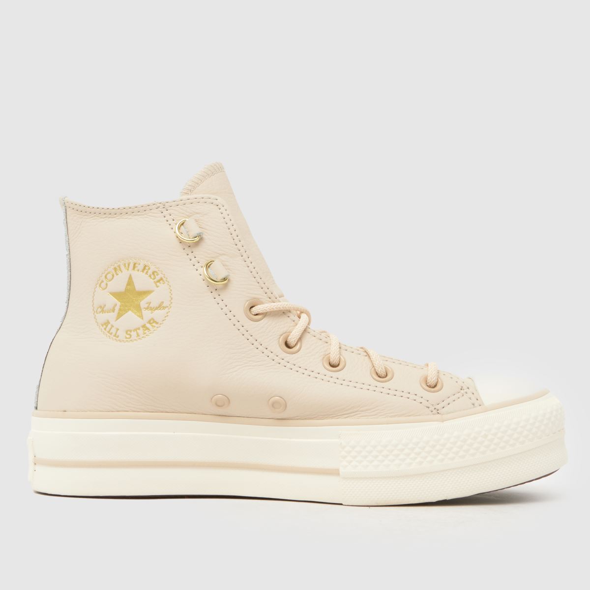 Converse All Star Lift Trainers in Beige Multi