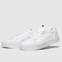 adidas white sleek super trainers