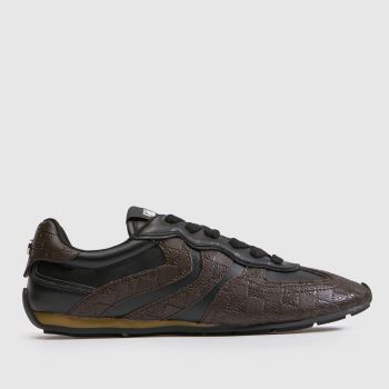 Steve Madden Black & Brown Abbi Womens Trainers